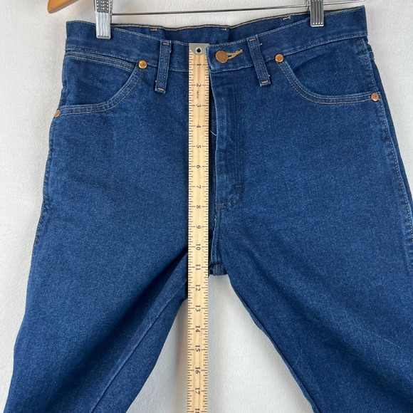 VTG Wrangler Jeans Mens‎ 31x30 Regular Fit Dark Wash Denim Pants Classic - Picture 7 of 10